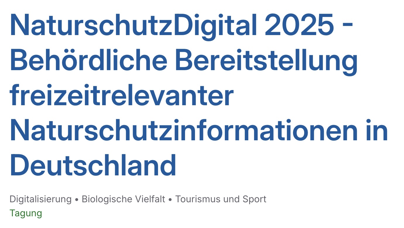 Digitale Naturschutzinformationen für Erholungssuchende